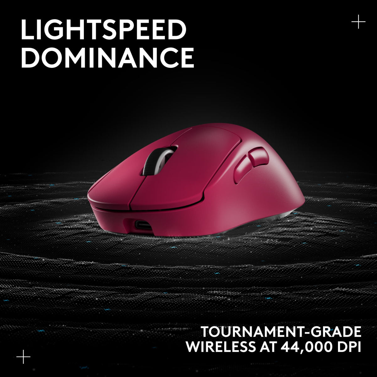 Logitech - PRO X Superlight 2 DEX Lightweight Wireless Optical HERO 2 Sensor 44 000 DPI Gaming Mouse with 5 Programmable Buttons - Wireless - Magenta