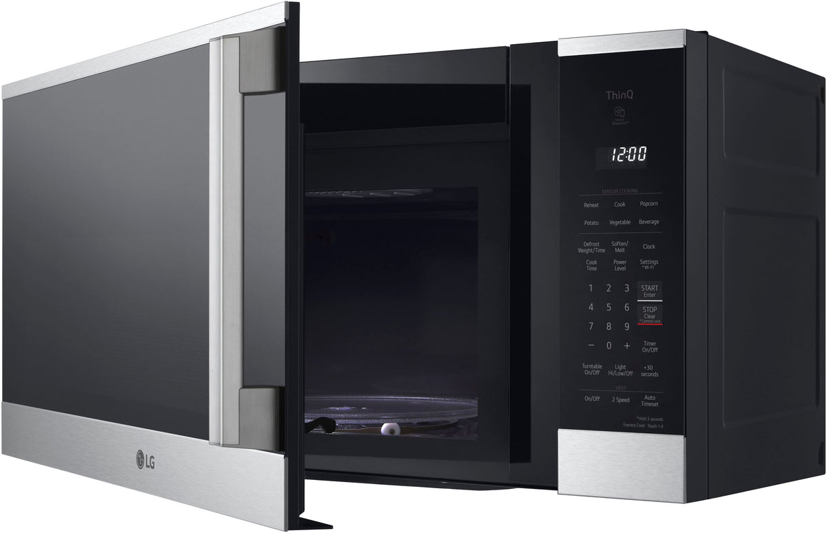 LG - 1.8 Cu. Ft. Over-The-Range Smart Microwave with Sensor Cooking and EasyClean - Stainless Steel