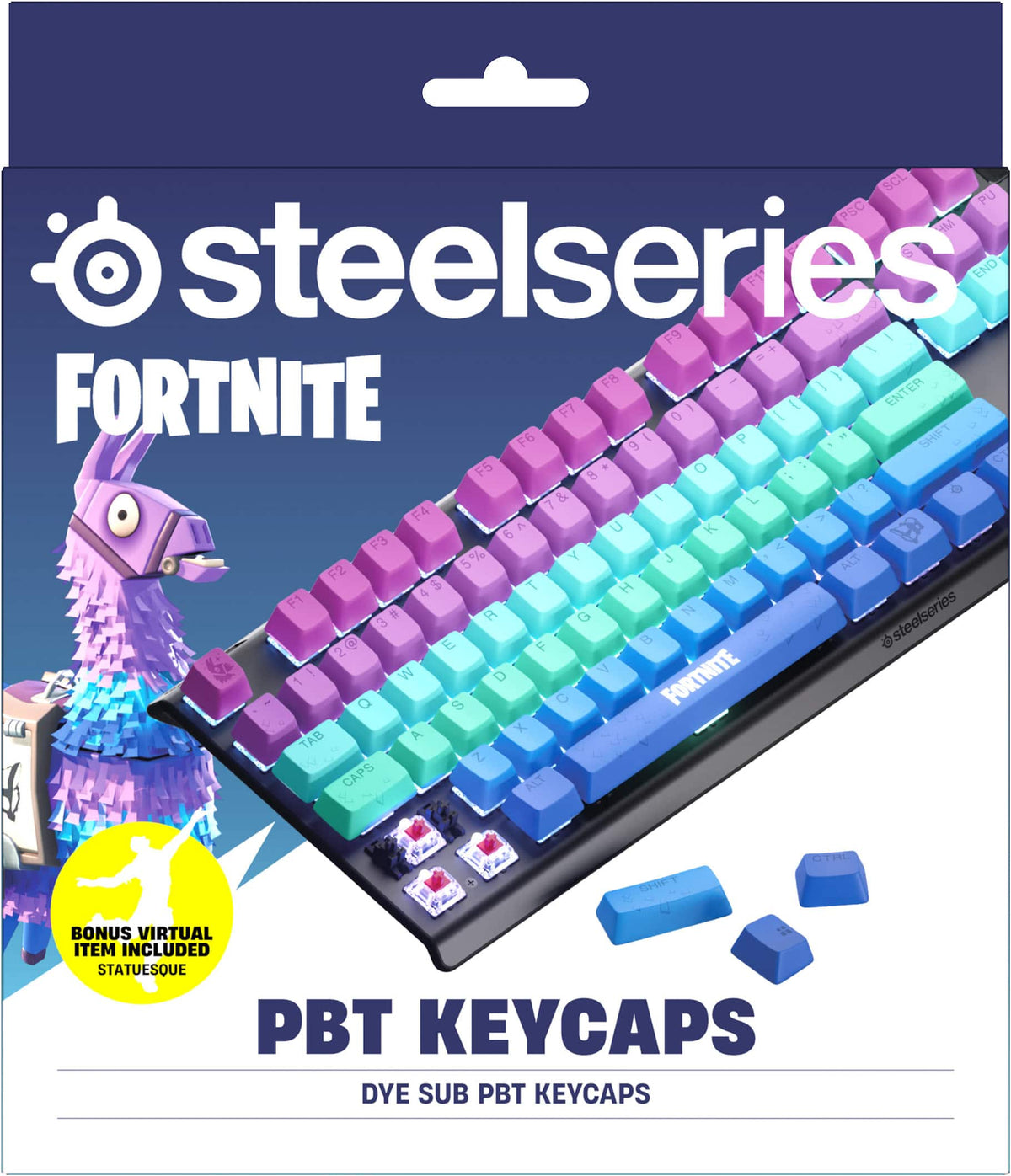 SteelSeries - PBT Accessory Keycaps - Fortnite Supply Llama Edition - Multi