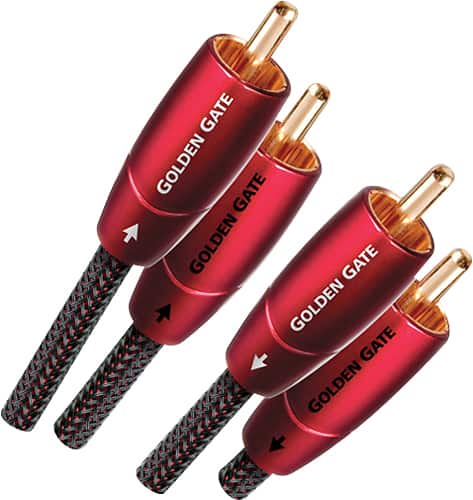 AudioQuest - Golden Gate RCA > RCA 6.6' Analog Audio Interconnect Cable - Red on Black
