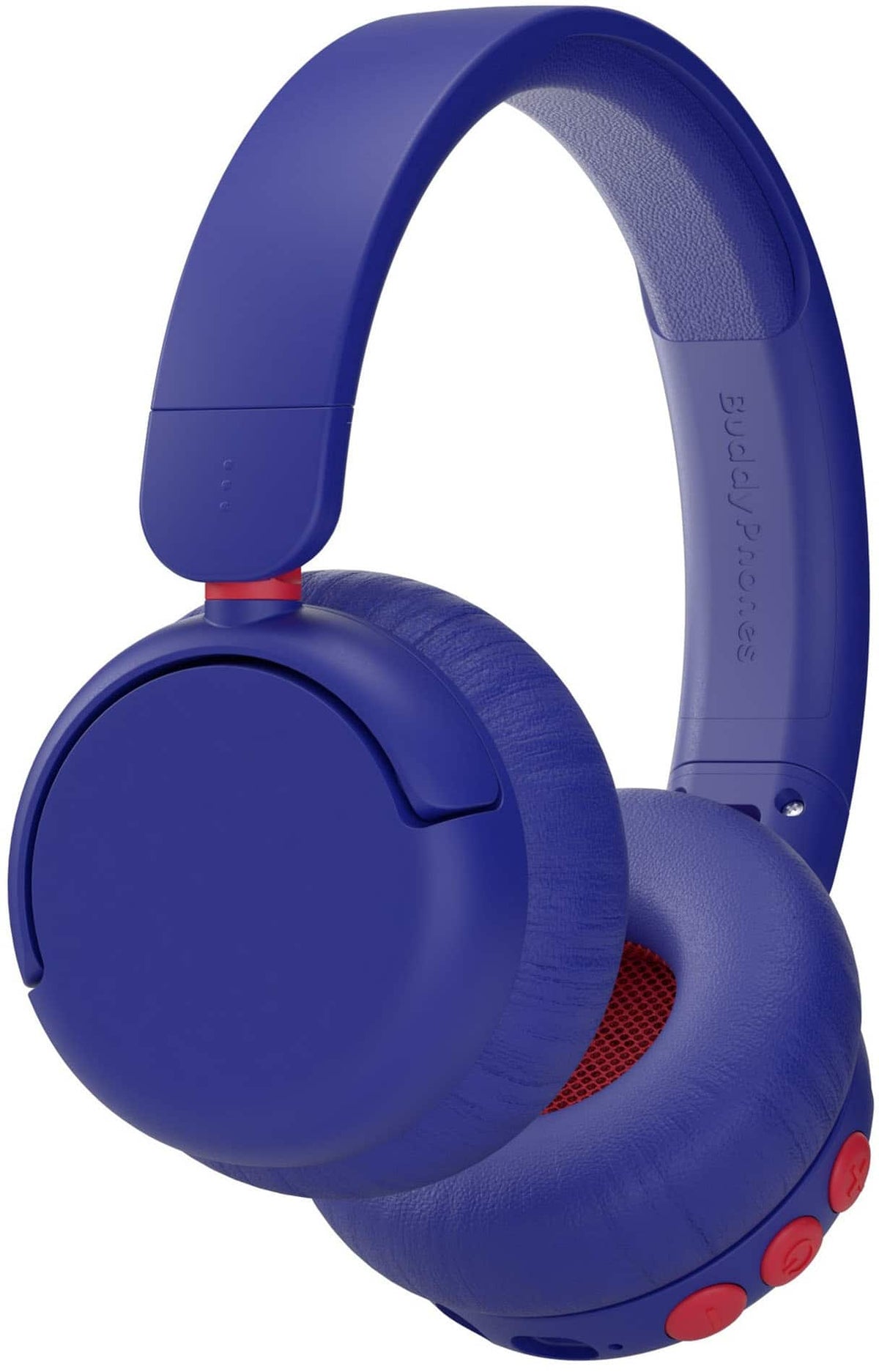 Made for Amazon BuddyPhones EcoTime Jr Wireless SafeAudio Over-the-Ear Youth Headset, Bluetooth (Ages 3-6) - Deep Blue