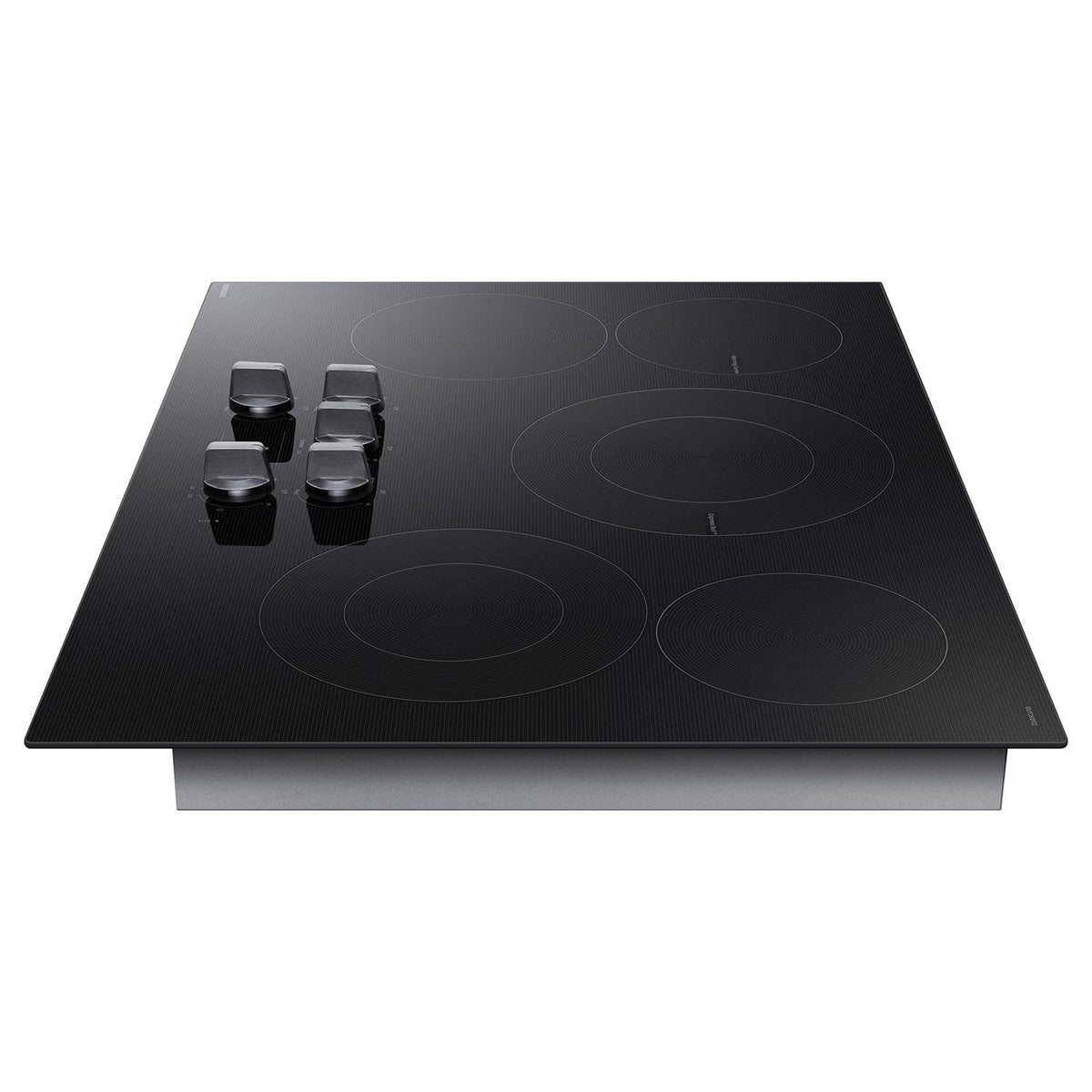Samsung - 30" Electric Cooktop with 5 Burners and ENERGY STAR Certified Cooktop with Illuminated Knobs - Black