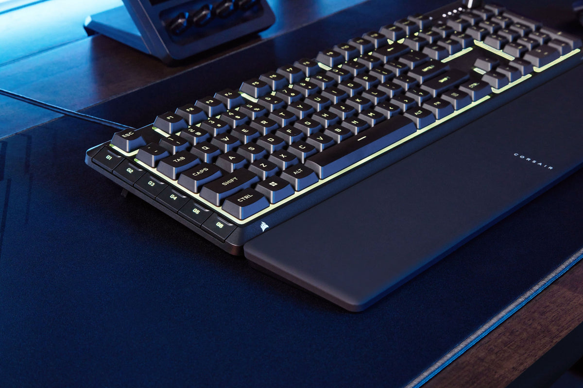 CORSAIR - SKIFF 100 PLUS Gaming Keyboard – 10-Zone RGB – 100% - Rotary Dial - Quiet, Responsive Switches – IP53 - Black