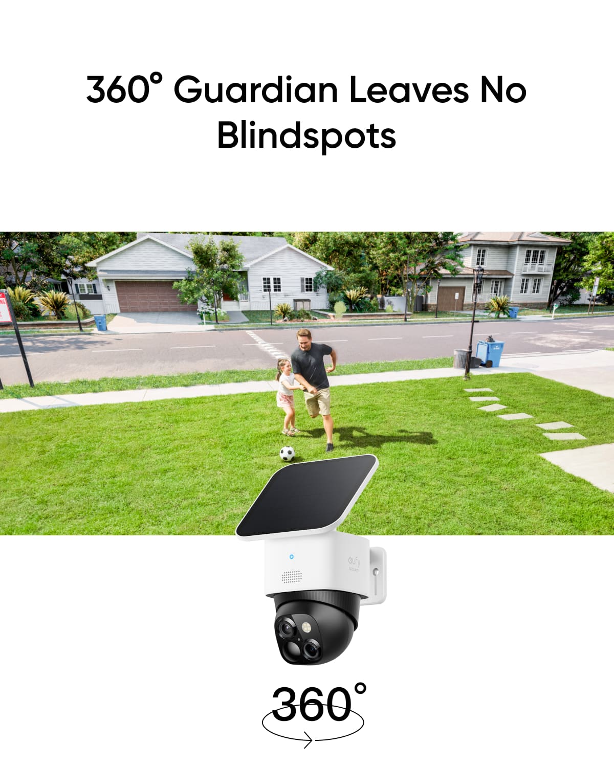 eufy - S340 Outdoor Solar Powered 3K PTZ Security Camera with Dual Lens - White