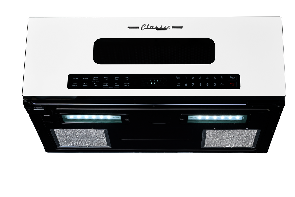 Unique Appliances - 30" Classic Retro Over-the-Range Microwave - Marshmallow White