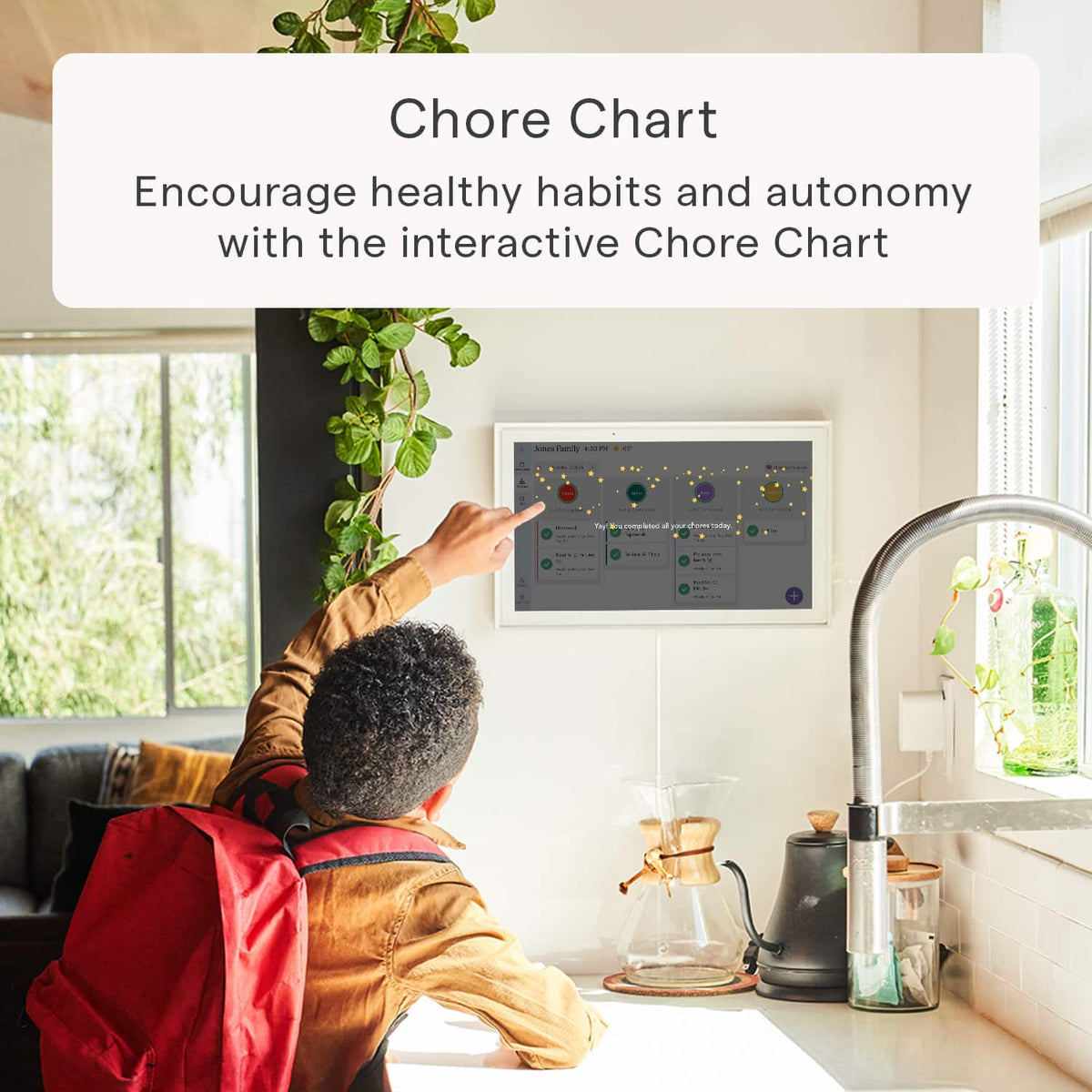 Skylight - Calendar: 15 Inch Touchscreen Smart Calendar and Chore Chart - White
