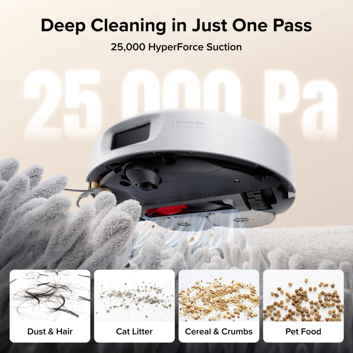 Roborock - Qrevo 2 ProX Robot Vacuum and Mop with 25,000Pa Suction - White