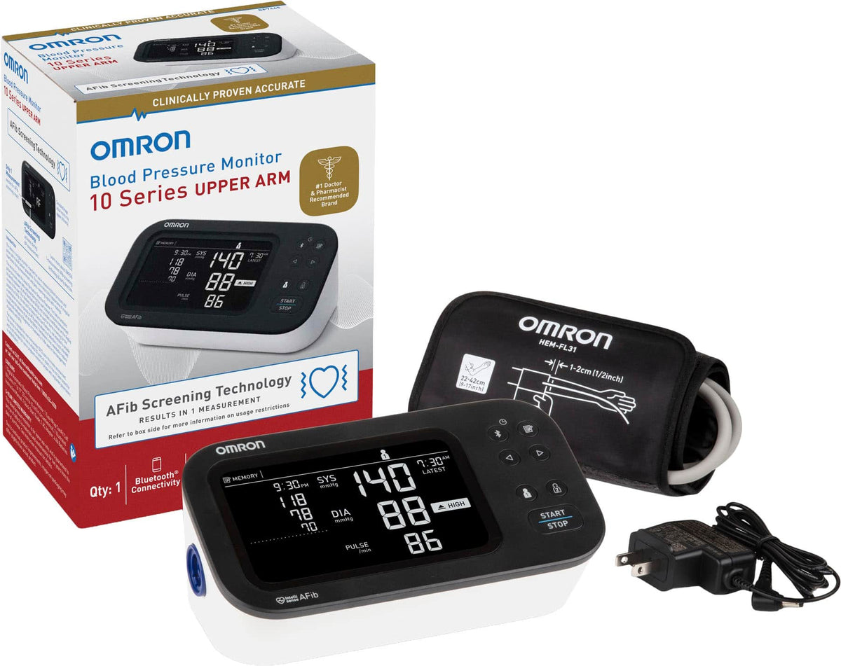 Omron - 10 Series Upper Arm Blood Pressure Monitor - Black