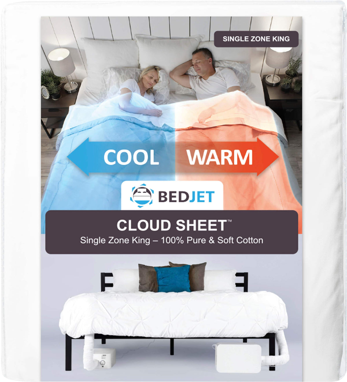 BedJet - Dual Zone Cloud Sheet King Size - White