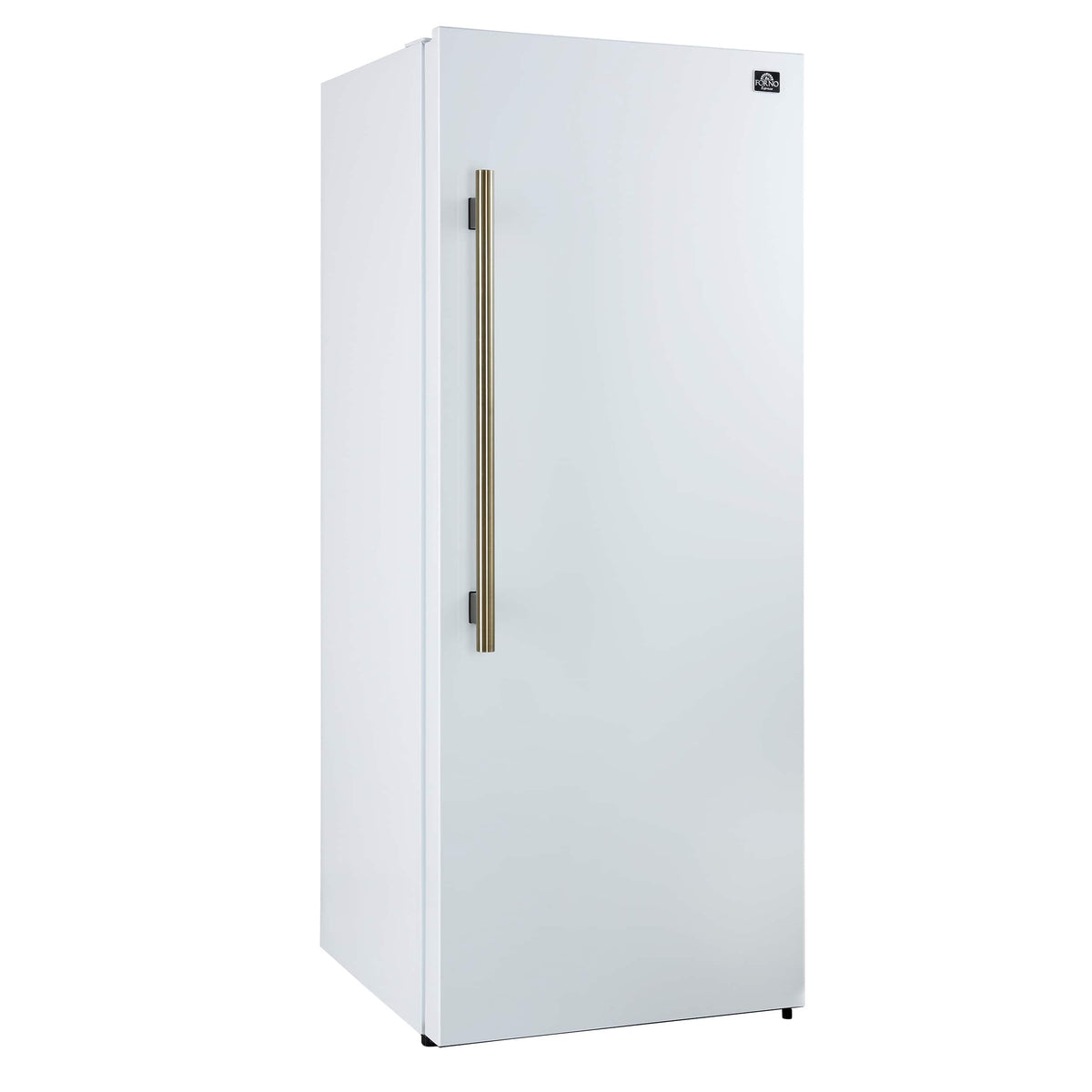 Forno Appliances - Maderno 13.6 Cu. Ft. Built-In Upright Convertible Freezer with Decorative Grill and Right Swing Door - White