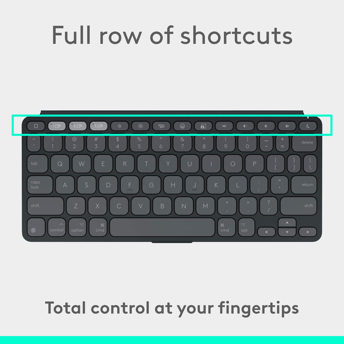 Logitech - Keys-To-Go 2 Slim Portable Bluetooth Keyboard for iPad, iPhone, Mac, and Apple TV With Built-in Cover - Graphite