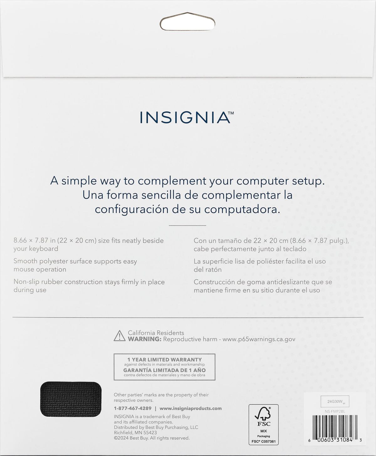Insignia™ - Mouse Pad - Blue