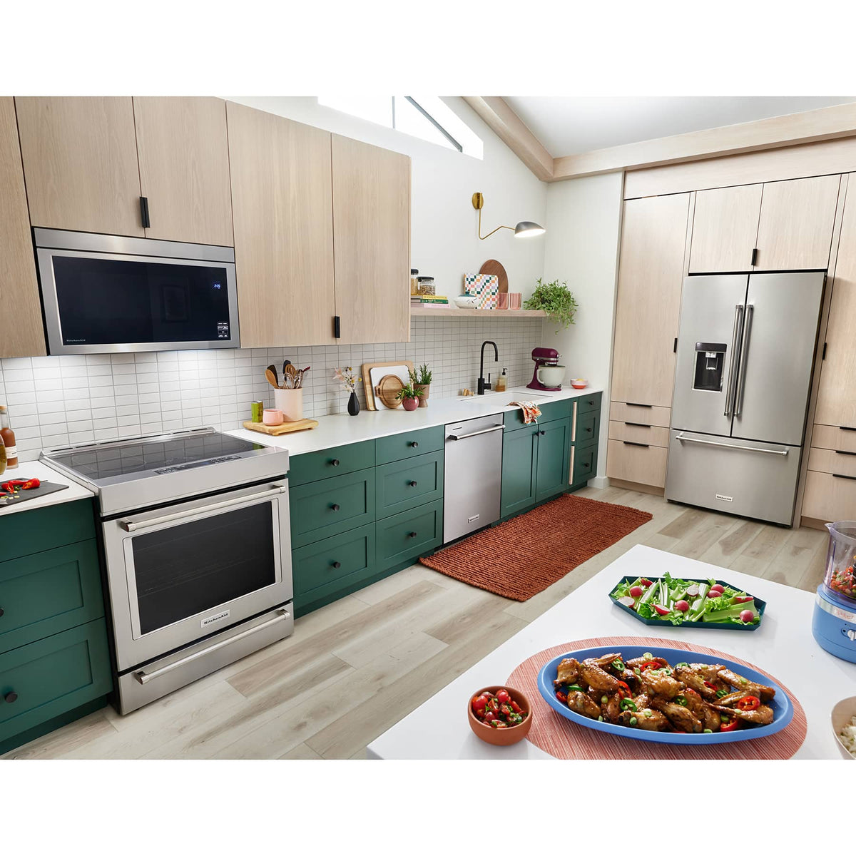 KitchenAid - 1.1 Cu. Ft. Over-the-Range Microwave with Flush Built-in Design and PrintShield Finish - Stainless Steel