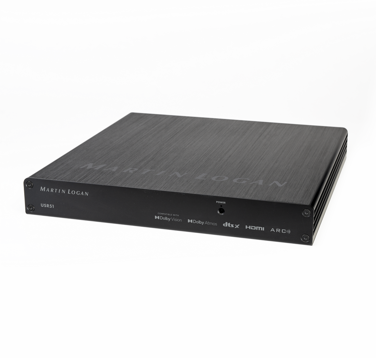 MartinLogan - USR51 Ultra-Slim 5.1 Wall-Mountable A/V Receiver, 50W Per Channel with eARC, Anthem Room Correction, Built-In Streaming - Black