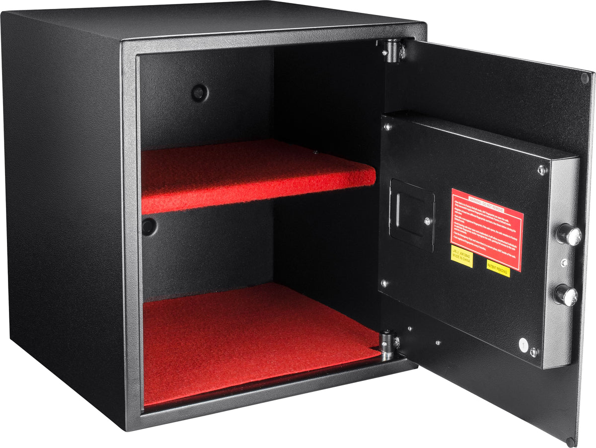 Barska - Large Biometric Fingerprint Keypad Security Home Safe 1.94 Cu Ft - Black