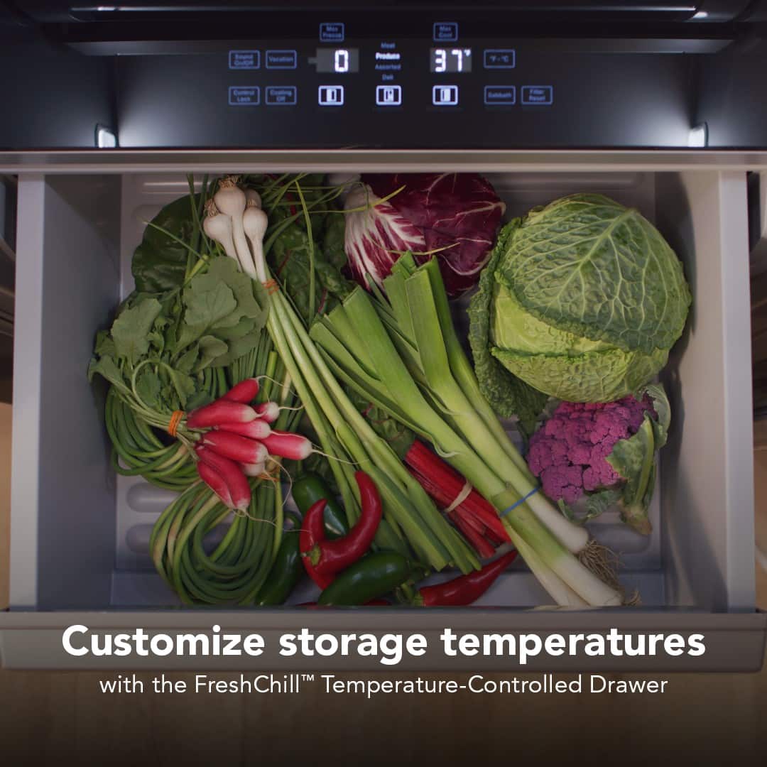 KitchenAid - 48" wide 30 cu. ft. Built-In Panel-Ready (not included) Side-by-Side Refrigerator with Platinum Interior - Custom Panel Ready