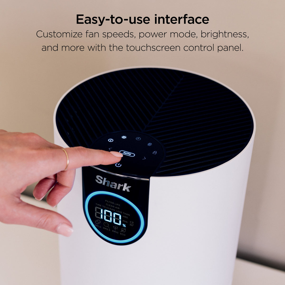 Shark - Air Purifier with Nanoseal HEPA, Cleansense IQ, Odor Lock, Cleans up to 500 sq. ft - White