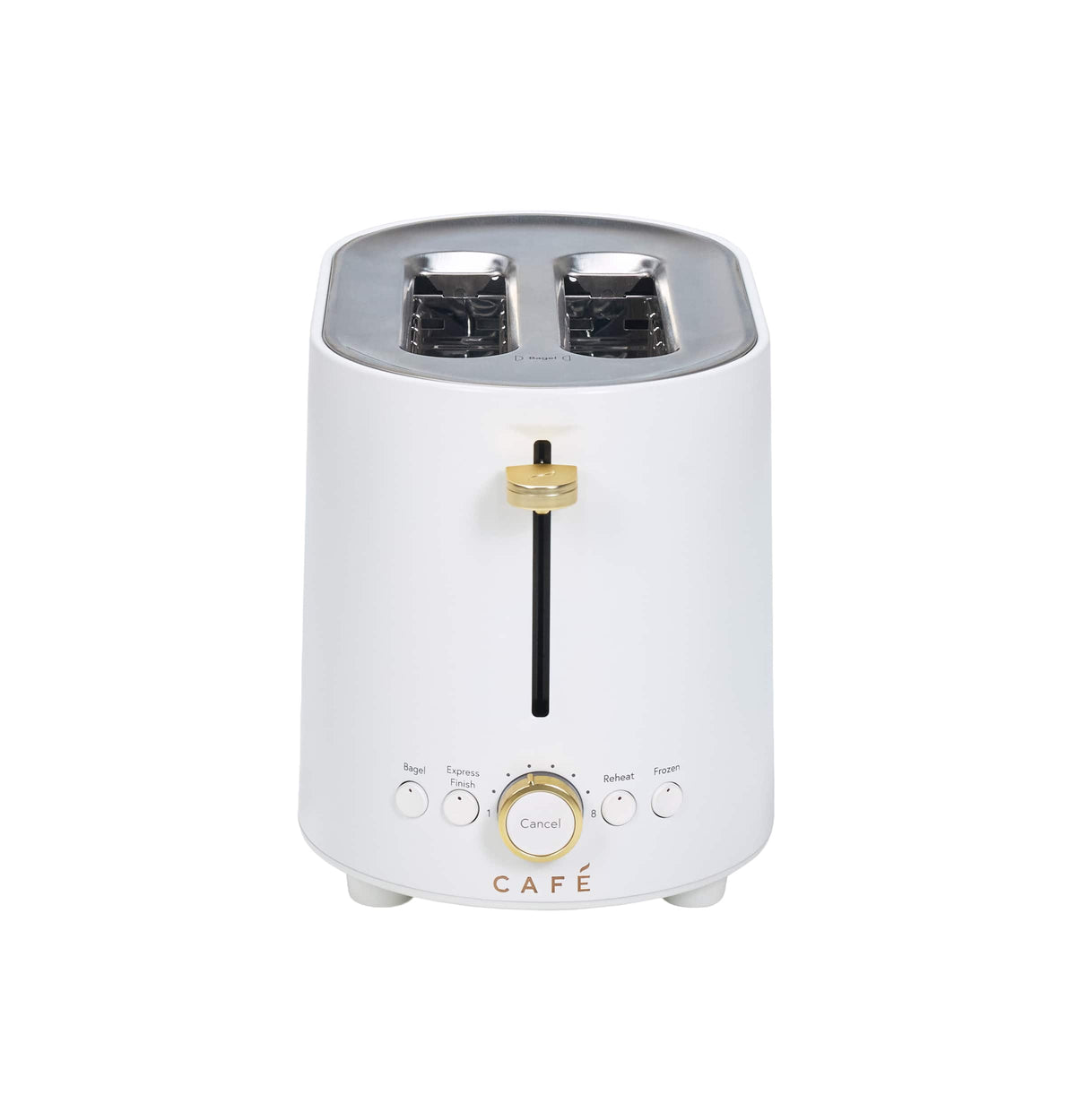 Café - Express Finish 2-Slice Toaster with Extra Wide Slots and 4 Preset Toasting Functions - Matte White