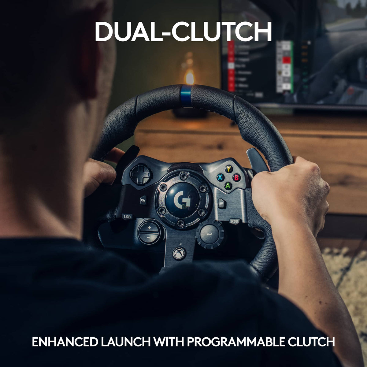 Logitech - G923 Racing Wheel and Pedals for Xbox Series X|S, Xbox One and PC - Black