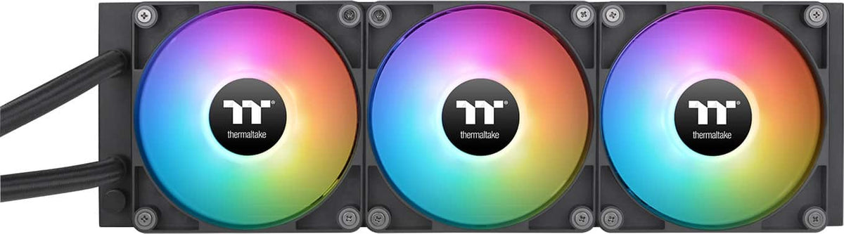 Thermaltake - TH360 V2 ARGB Sync 360mm AIO Liquid Cooler (3x 120mm ARGB PWM Fans) with Mirror Rotating Cap Design - Black