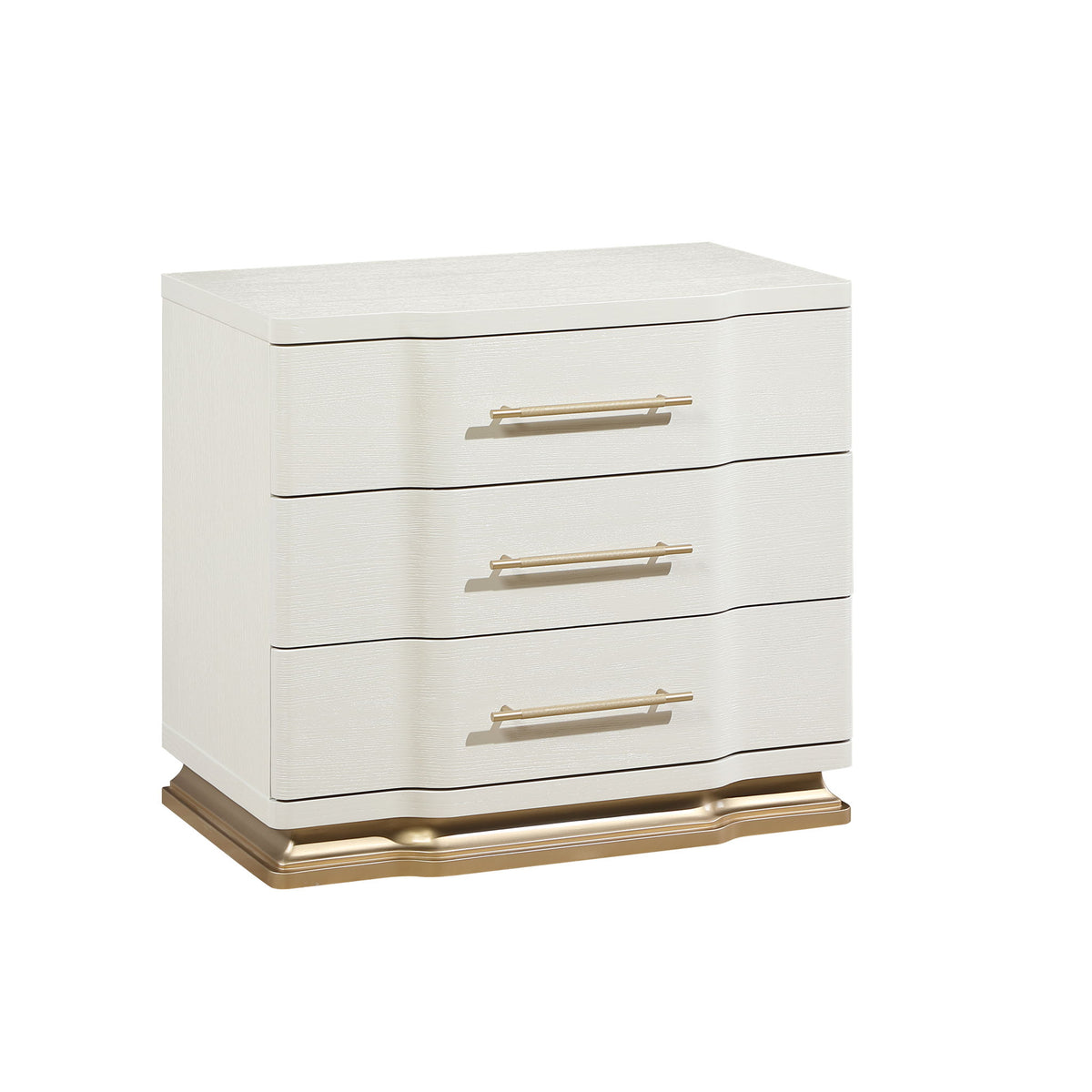 Lexington - Mesita de Noche de 3 Cajones - Beige
