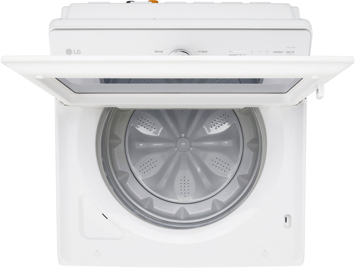 LG - 5.0 Cu. Ft. High-Efficiency Smart Top Load Washer with Easy Unload - Alpine White