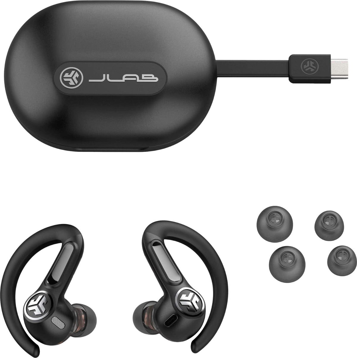 JLab - Epic Sport ANC 3 True Wireless Earbuds - Black
