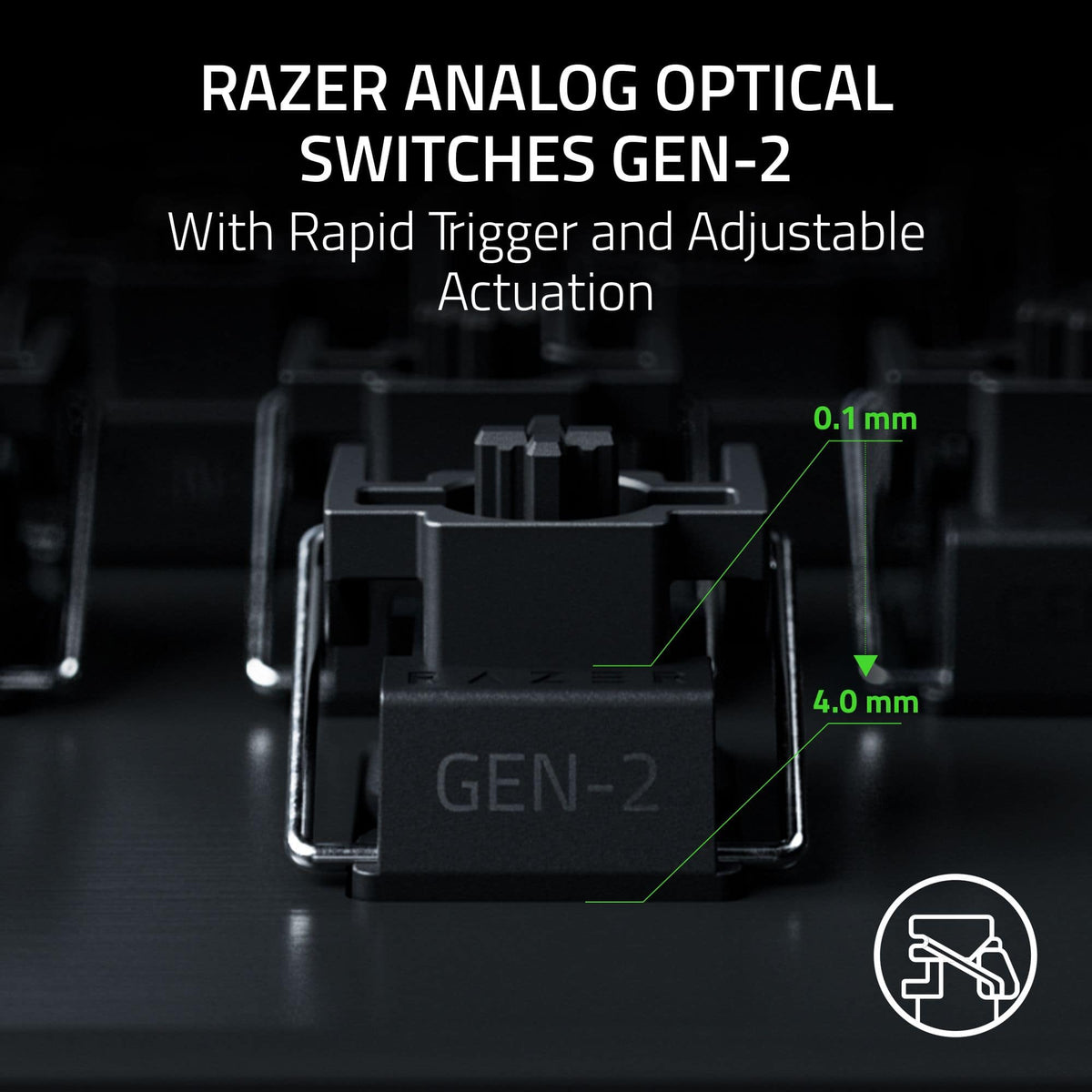 Razer - Huntsman V3 Pro TKL 8KHz Wired Analog Optical Linear Switch Gaming Keyboard with Snap Tap - Black