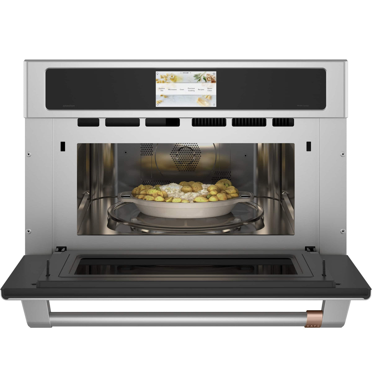 Café - 1.7 Cu. Ft. Convection Built-In Microwave with Sensor Cooking and 240V Five in One Advantium Technology - Stainless Steel