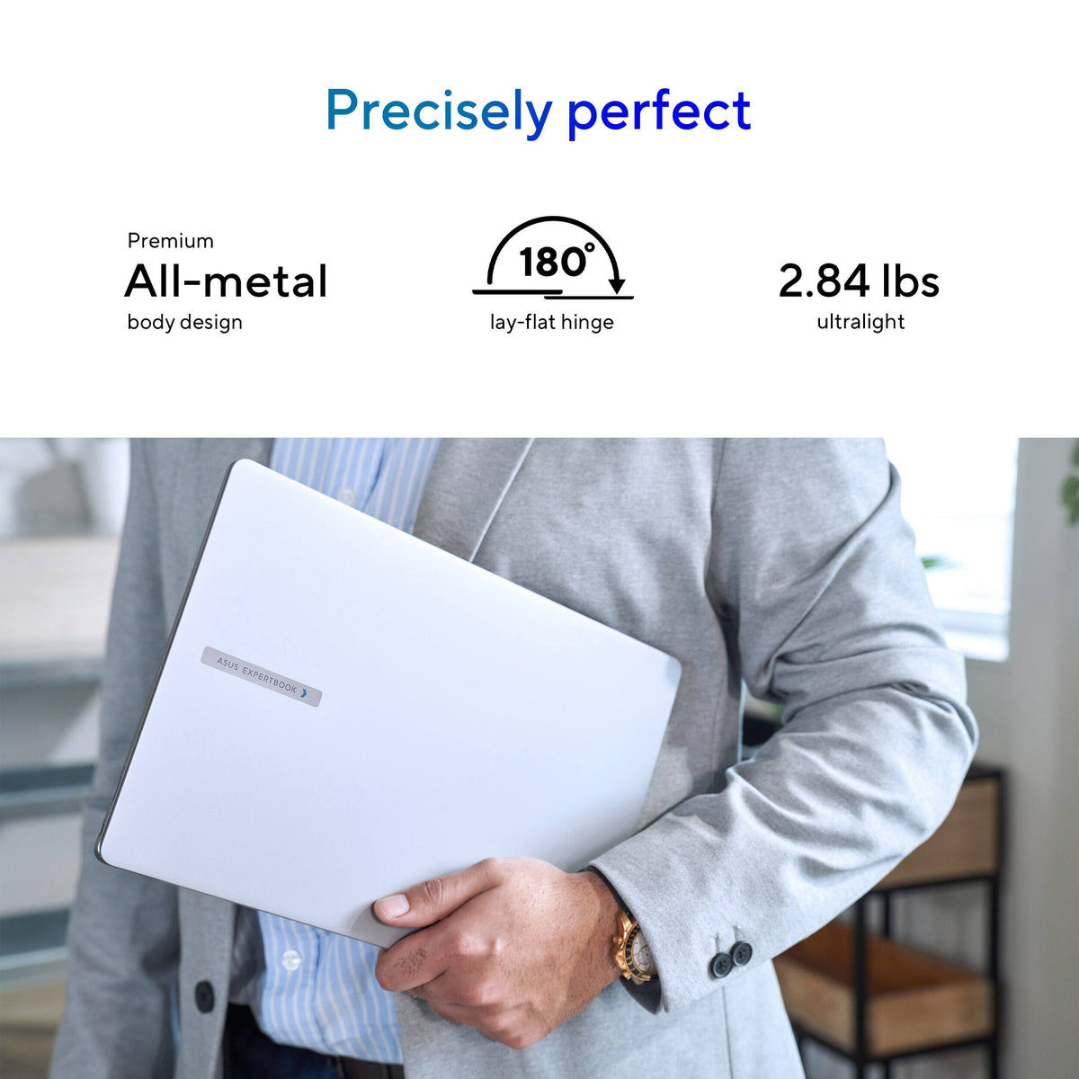 ASUS - ExpertBook P5 2.5K Laptop - Copilot+ PC - Intel Core Ultra 5 226V with 16GB Memory - 512GB SSD - Misty Grey