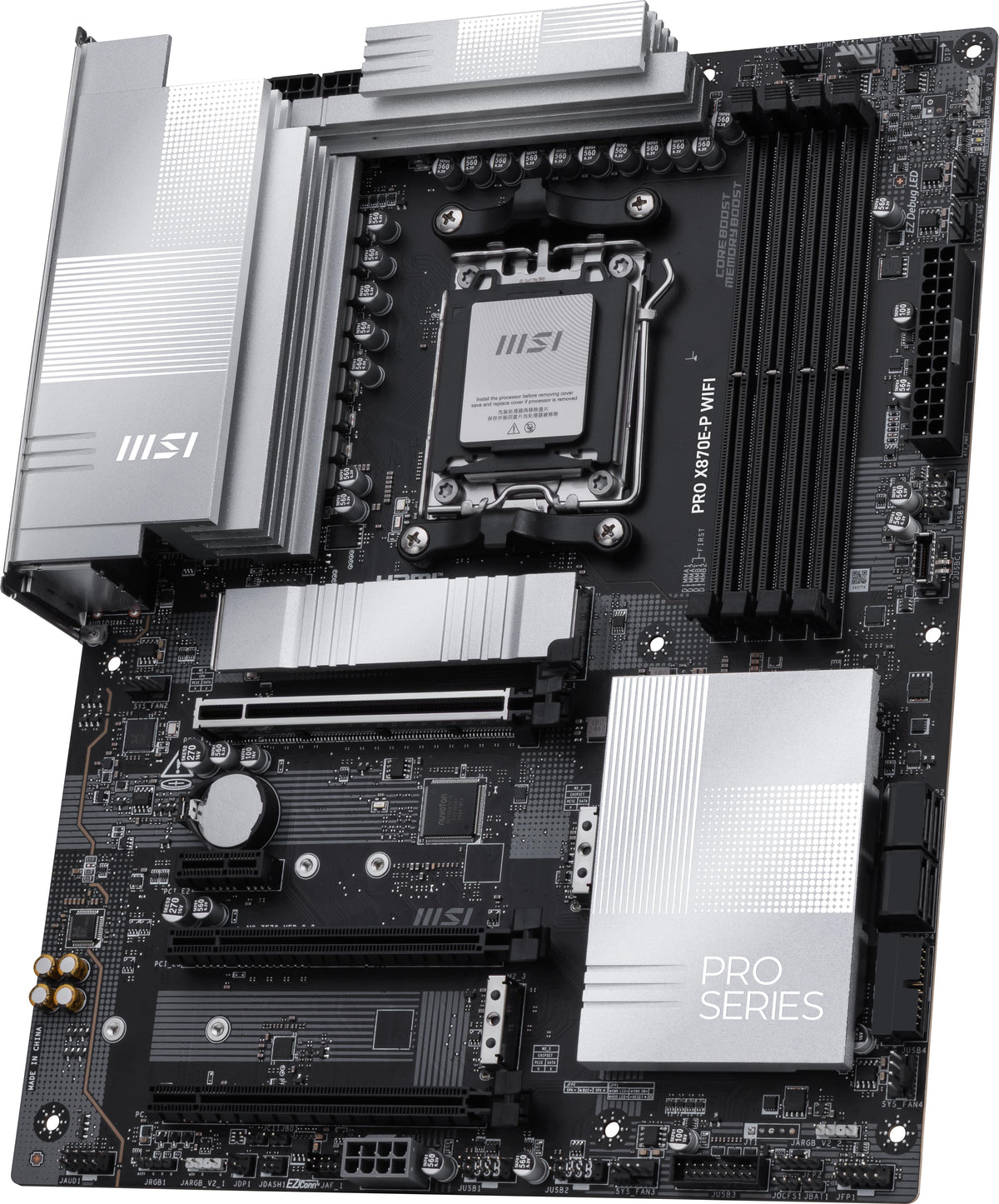 MSI - PRO X870E-P WIFI (Socket AM5) AMD X870E ATX DDR5 Wi-Fi 7 Motherboard - Gray