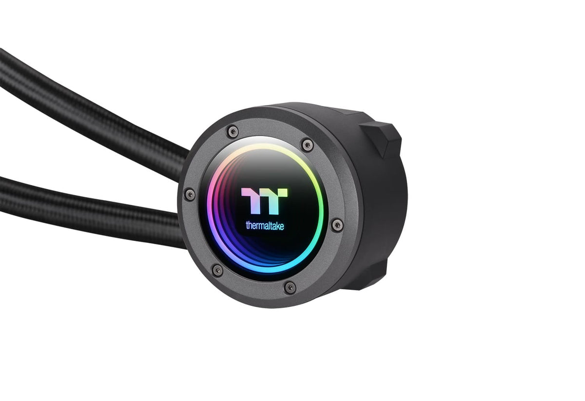 Thermaltake - TH120 ARGB Sync V2 120mm Radiator AIO CPU Liquid Cooler with Mirror Rotating Cap Design - Black