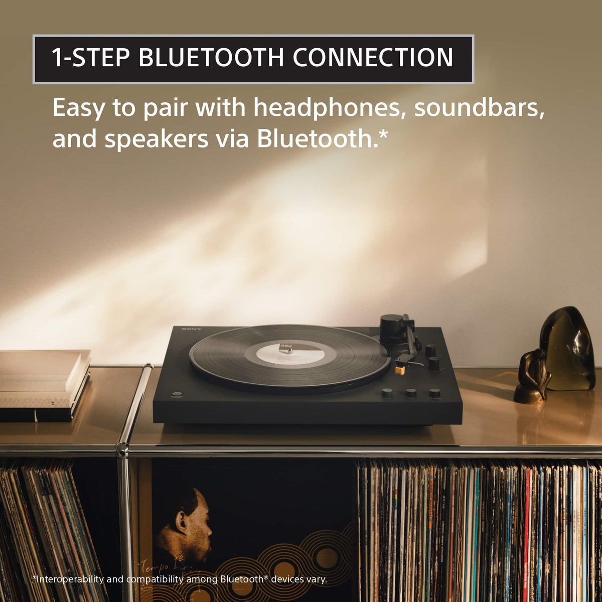 Sony - PS-LX5BT Full Auto Playback Premium Turntable with Bluetooth Connectivity - Black