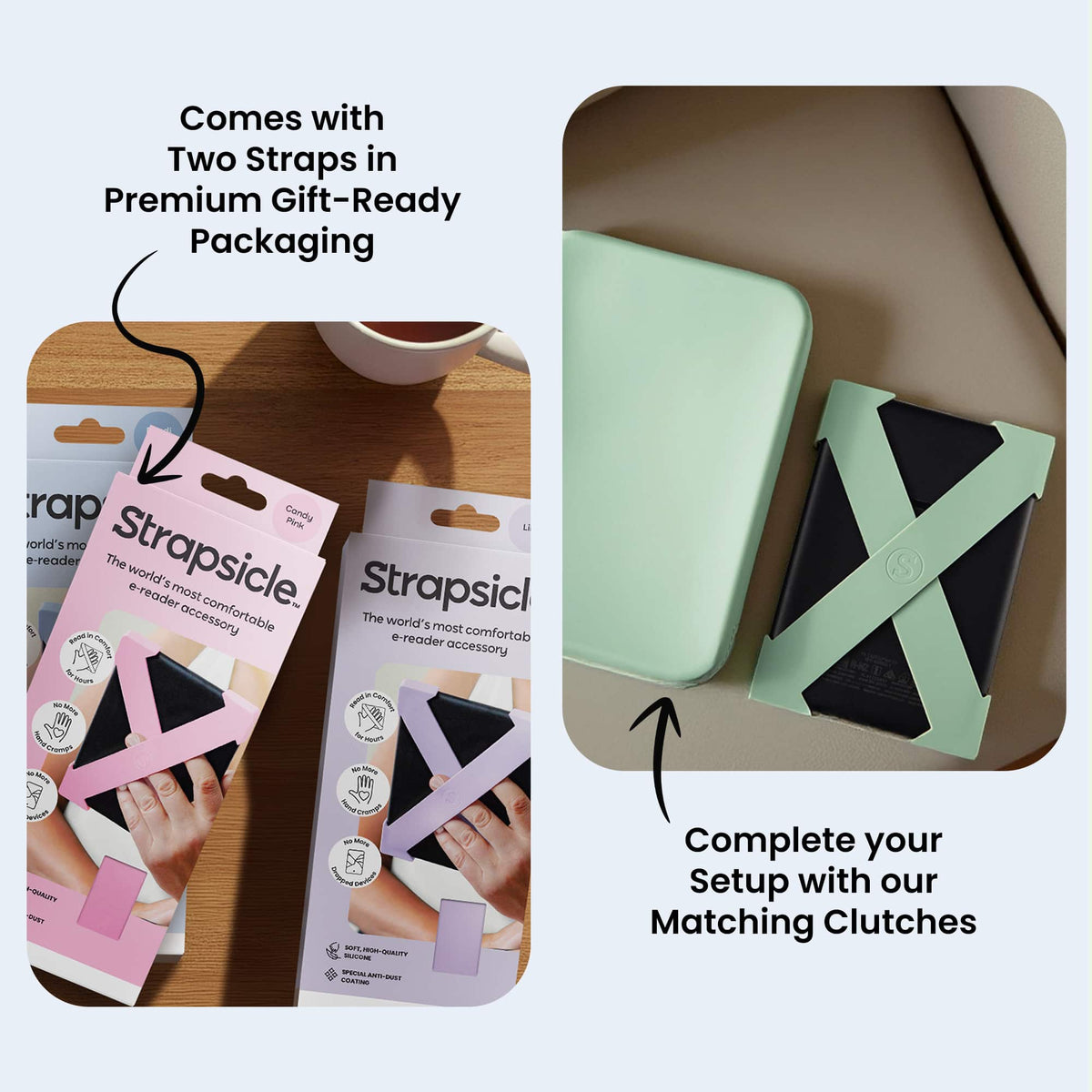 Strapsicle - Premium Silicone Straps for Kobo Clara BW/Color (2022-2024) - Sage Green