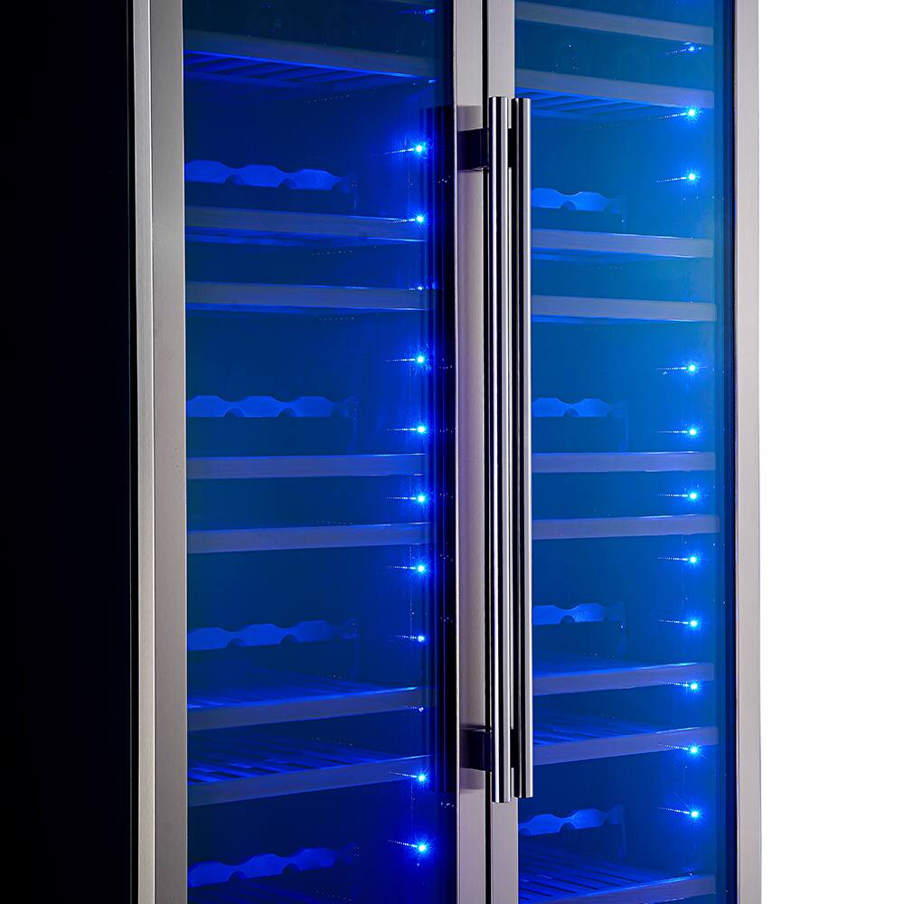 Forno Appliances - Vernazza 166-Bottle Dual Zone Wine Cellar - Stainless Steel