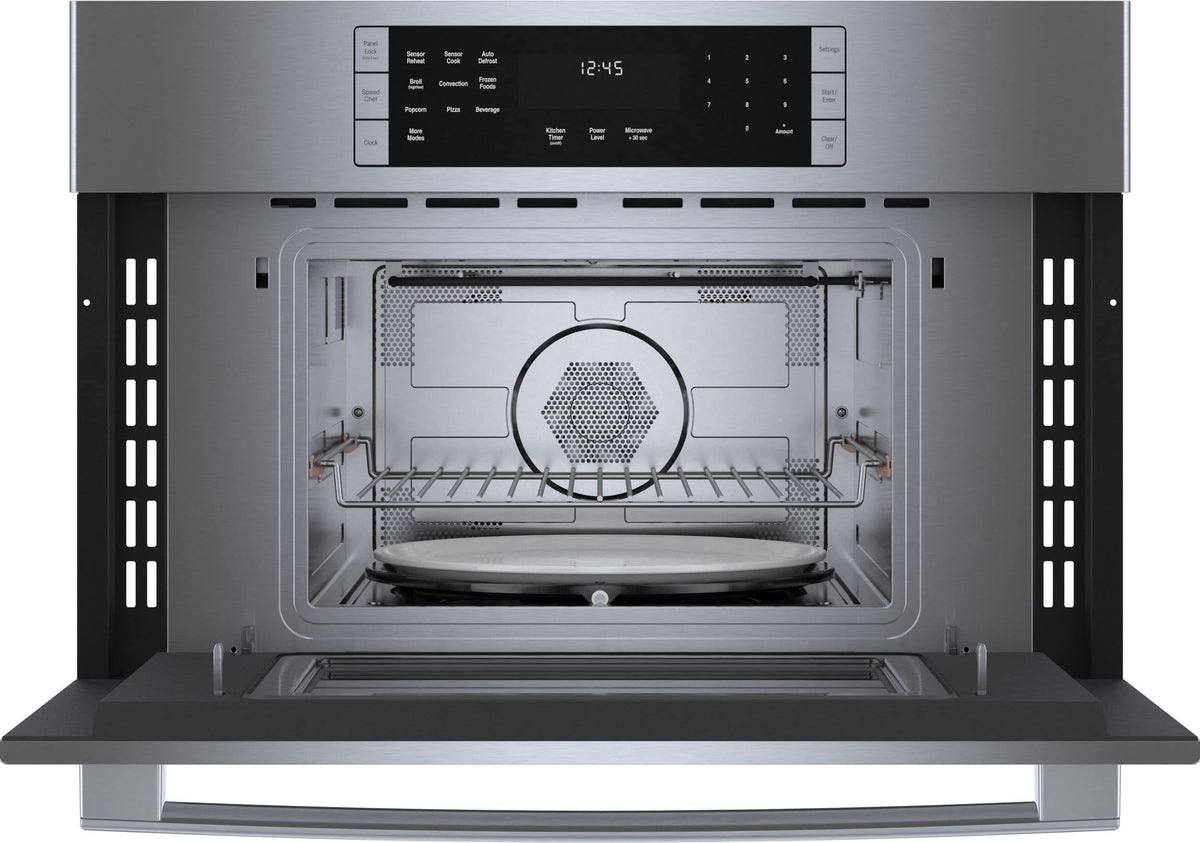Bosch - 800 Series 1.6 Cu. Ft. Convection Built-In Microwave with Sensor Cooking - Stainless Steel