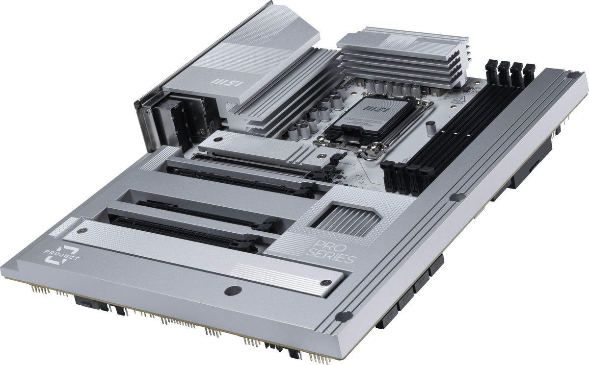 MSI - PRO Z890-S WIFI PZ (Socket 1851) Intel Z890 ATX DDR5 Wi-Fi 7 Motherboard - Gray White