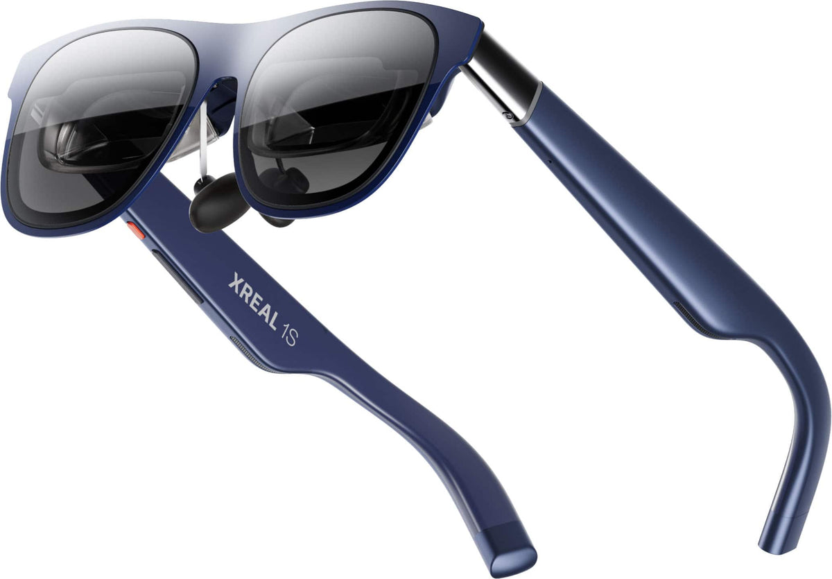 XREAL - 1S AR Glasses w/X1 Chip, 52-Degree FOV 120Hz Display w/Sound by Bose for iPhone 17/16/15, Steam, ROG, Mac/PC/Android/iOS - Black