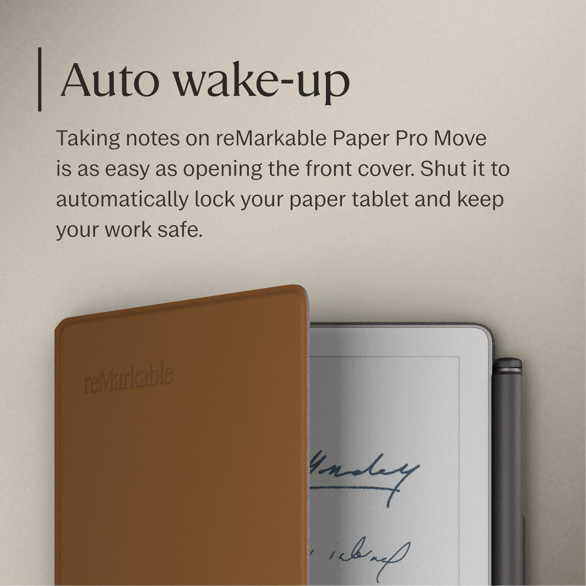 reMarkable - Paper Pro Move - Premium leather Book Folio for your 7.3'' paper tablet - Brown