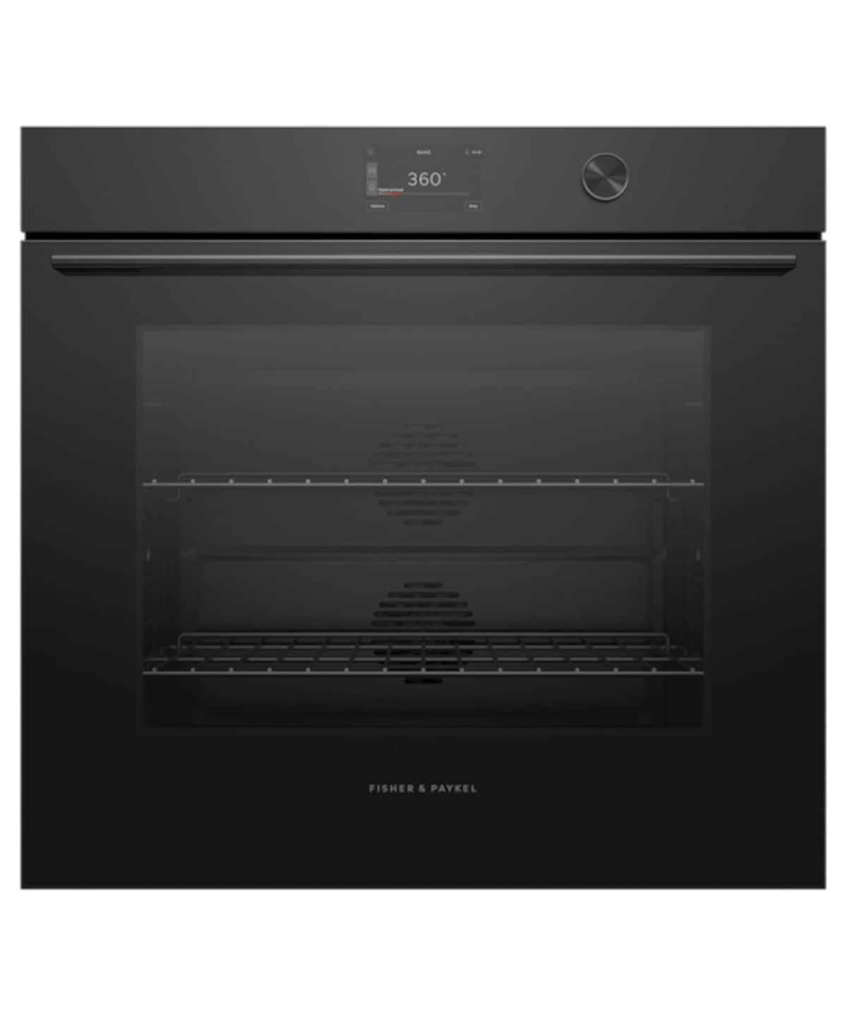 Fisher & Paykel - 30" 4.9 Cu. Ft. Single Oven, 5" Touchscreen w/Dial, Self-Cleaning - Contemporary (Soft - Black