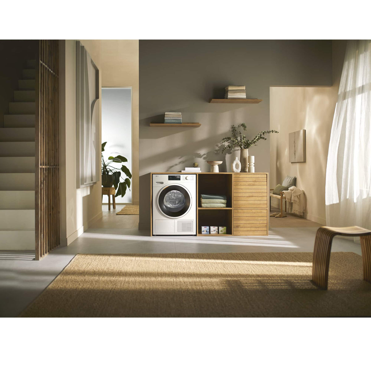 Miele - TXF360WP 24" 4.1 cu ft. Electric Heat Pump Dryer - Lotus White