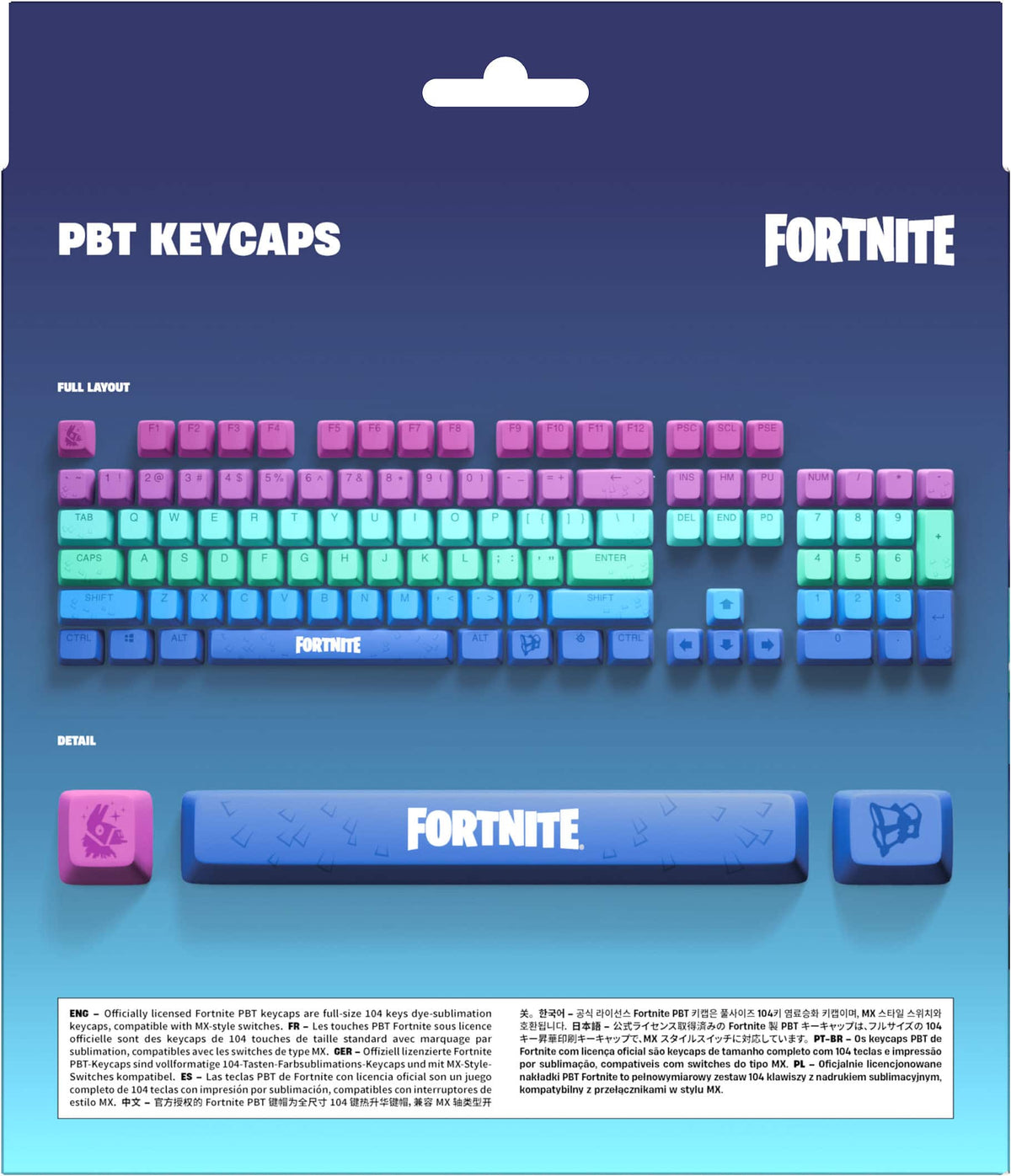 SteelSeries - PBT Accessory Keycaps - Fortnite Supply Llama Edition - Multi