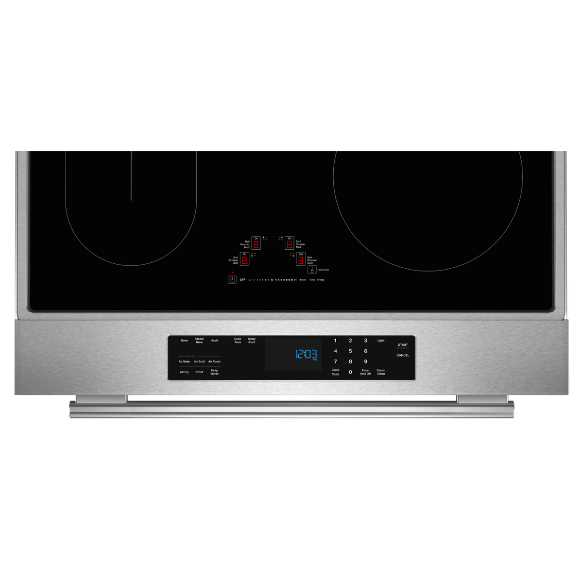 KitchenAid - 30-Inch 4-Element Induction Slide-In Convection Range with Air Fry - PrintShield Stainless Finish