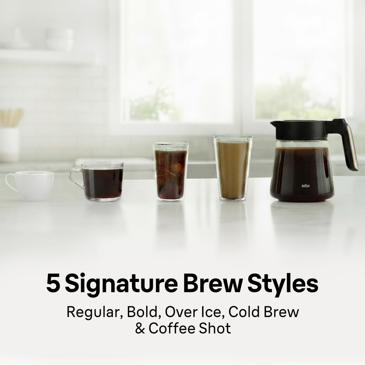 Braun - OptiBrew Pro 10 Cup Drip Coffee Maker with Milk Frother & Cold Brew - Stainless Steel