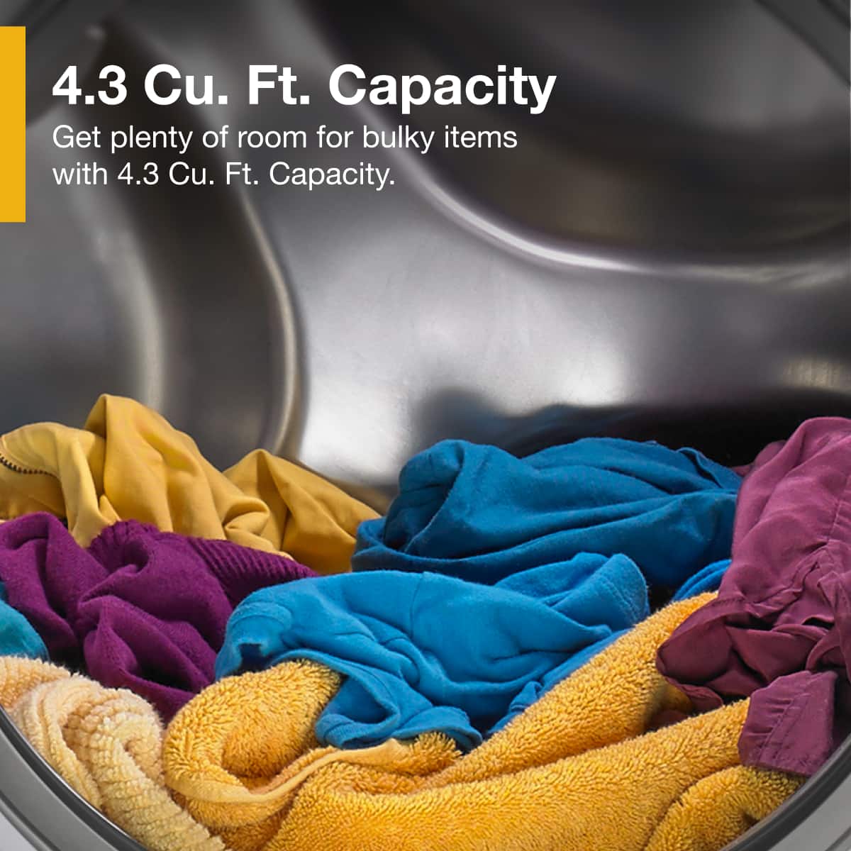 Whirlpool - 4.3 Cu. Ft. High Efficiency Stackable Front Load Washer with 35 Cycle Options - White