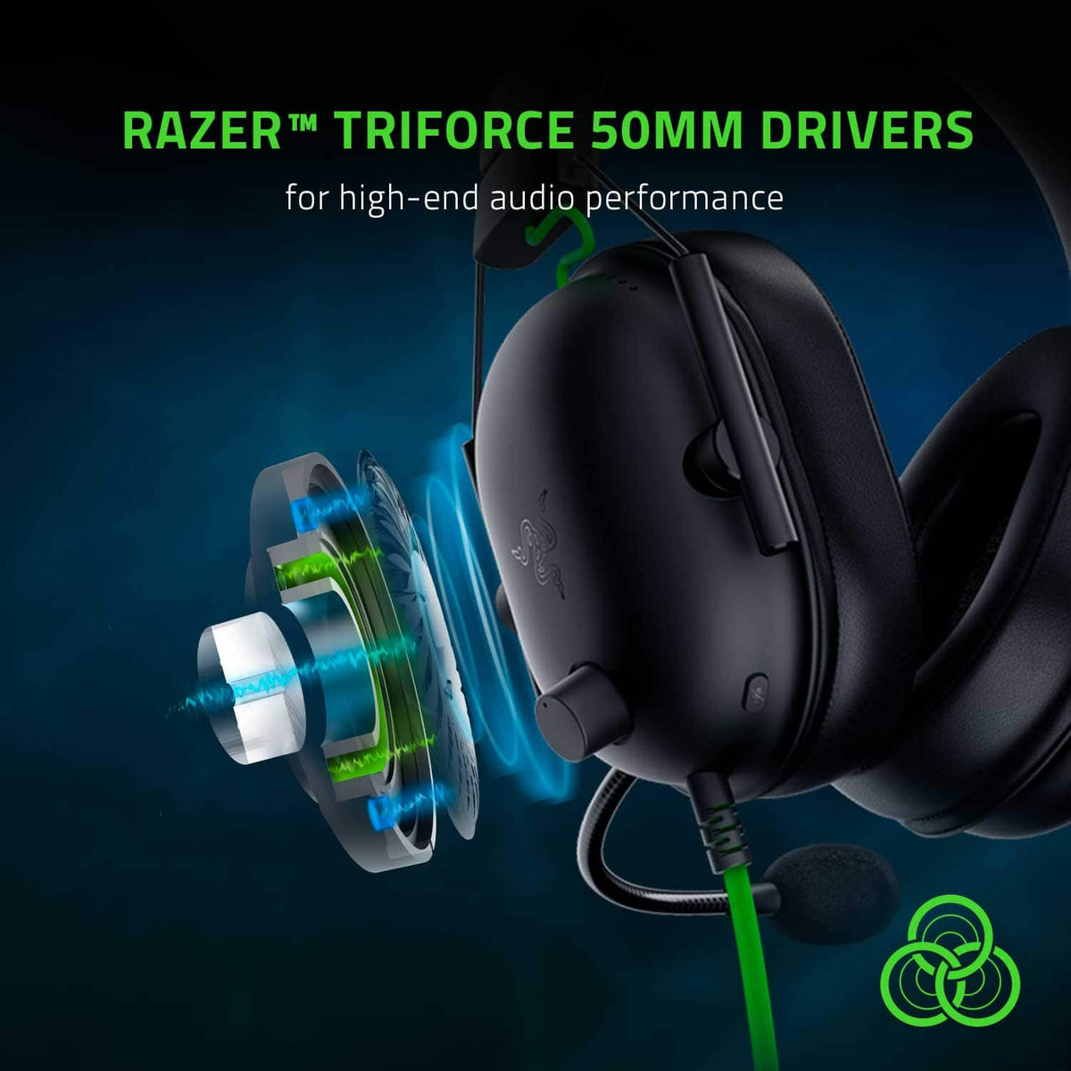 Razer - BlackShark V2 X Wired Over-the-Ear Gaming Headset for PC, PS5, PS4, Switch, Xbox X|S, and Xbox One - Black