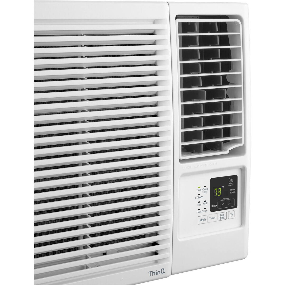 LG - 570 Sq. Ft. 12,200 BTU Window Air Conditioner with Supplemental Heat Function - White