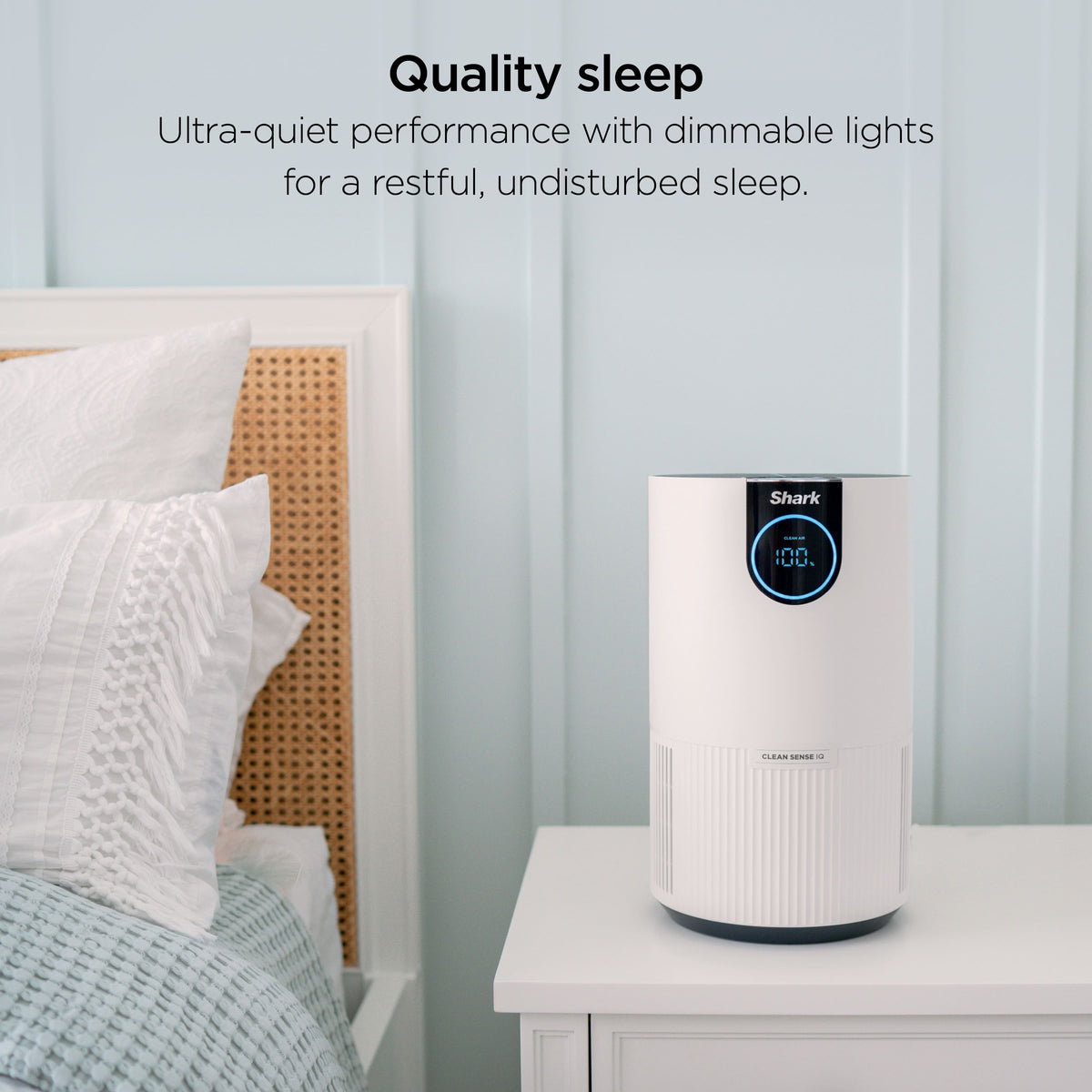 Shark - Air Purifier with Nanoseal HEPA, Cleansense IQ, Odor Lock, Cleans up to 500 sq. ft - White