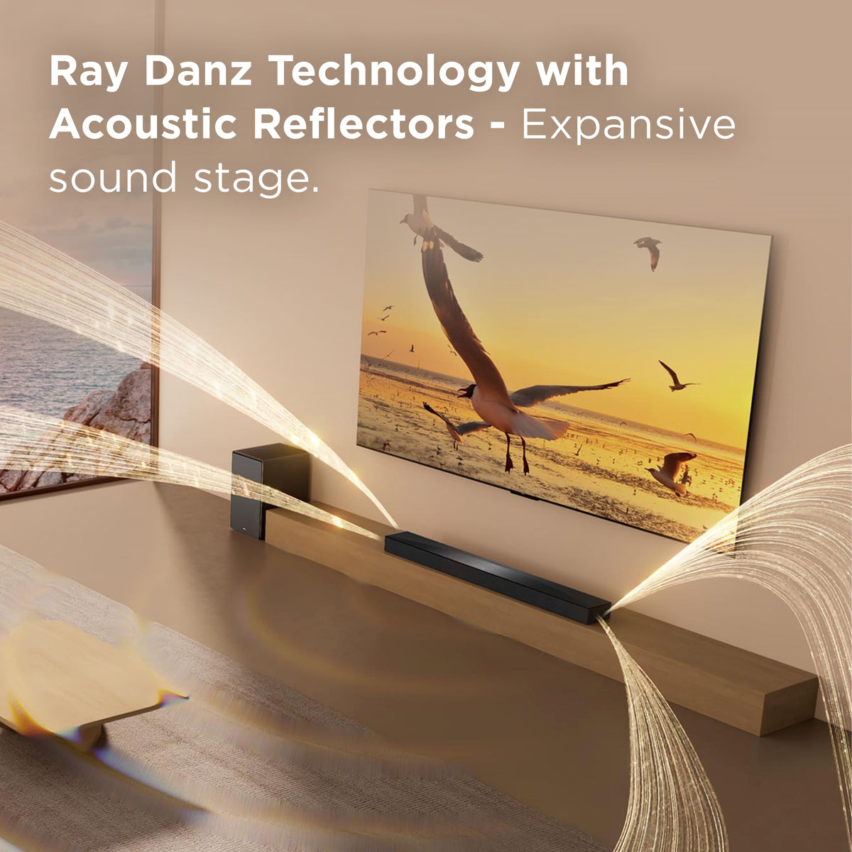 TCL - Q65H Q Class 5.1 Channel Soundbar with Dolby Atmos, Ray Danz Technology, and Wireless Subwoofer - Black