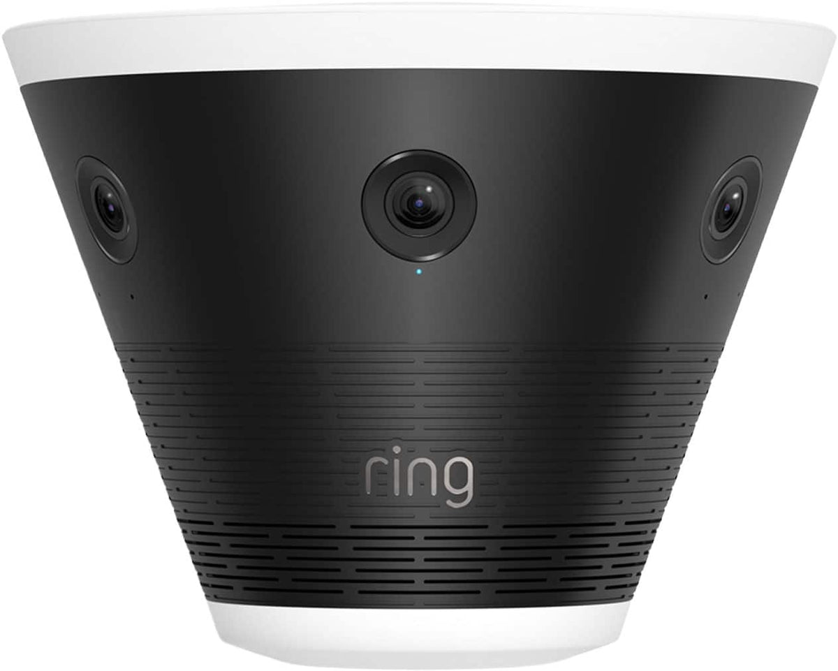 Ring - Elite 180 — Three Retinal 4K Smart Cameras, 180° View, Built for Business, Panorama Control, Plug-In and PoE - Black